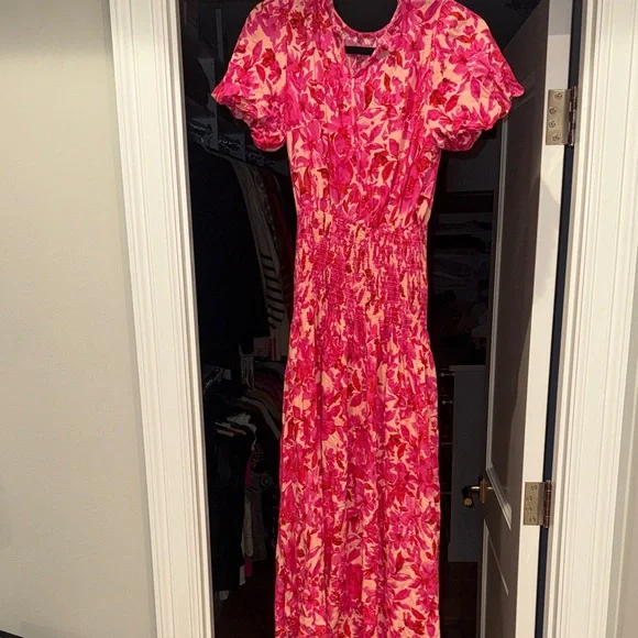 Entro Pink Floral Maxi Dress - Picture 3 of 3